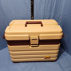 Vintage Plano 758 Large 4 Drawer Tackle Box Tan & Brown Made in USA – NOS