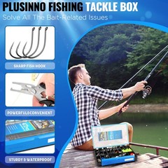 Fishing Accessories Kit With Waterproof Tackle Box Equipment 472 PCS