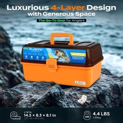 Plusinno Large 4-Layer Tackle Tackle Included 547Pcs Fishing Lures Kit –