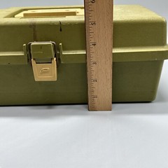 Plano 5410 Green Beige Tackle Box Storage Crafts Tools Vintage With Tray