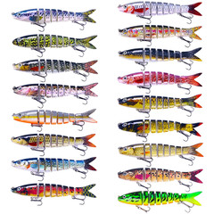 Sinking Minnow Lure 13.5cm 18g Multi-Segmented Jointed Bait for Outdoor Fishing