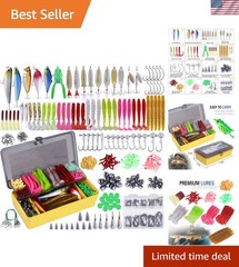 302-Piece Fishing Lures Kit: Ultimate Tackle for Freshwater Anglers