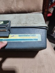 Vintage Sportfisher Tackle Box 450 2 Trays. In VGC. Durable Lid Sprung & Dirty