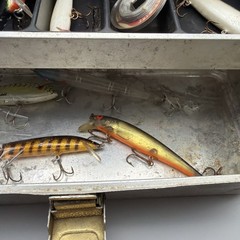 Vintage UMCO 102A Aluminum Tackle Box Full of Fishing Tackle