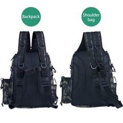 BLISSWILL Fishing Backpack Outdoor Tackle Bag Large Large, I：forest Camo