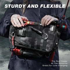 Fishing Backpack Waterproof Tackle Bag Sling Bag Gift