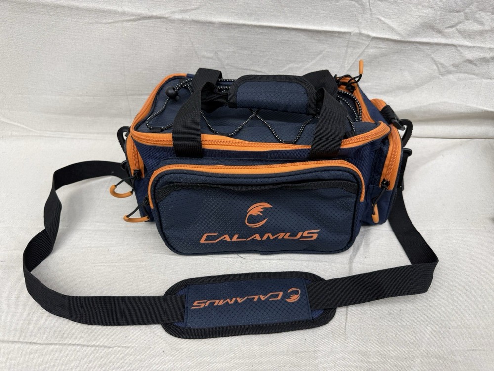 Calamus TB61 Canvas Tackle Bag Blue Orange Fishing Bag