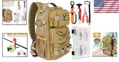 Compact Fishing Sling Backpack with 3600 Tackle Box – Lightweight & Organized