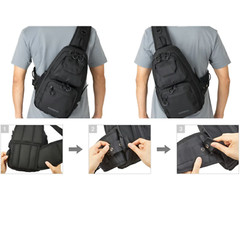 NEW Shimano BS-225W Tough Sling M Black Fishing Bag Shoulder Pack free shipping