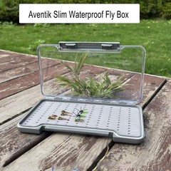 Aventik 2PCS Waterproof Slim Pocket Fly Box Fishing Hook Bait Storage Tackle Box