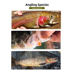 Egg Fly Lure 12 Pack High Carbon Steel for Trout Salmon Bass Freshwater Fishing