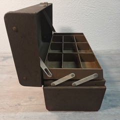 vintage Kennedy Kits tackle box T-15 USA fishing tool box Bown 1 tier