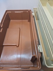Vintage Plano 3 Tray Fishing Tackle Box 6303 Brown and Tan