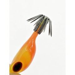 4cm Artificial Squid Bait Wood Shrimp Shape UV Glow in Dark for Saltwater Use