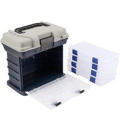 Sinjeun 4 Layers Fishing Tackle Portable Fishing Tackle Storage Fresh Water And