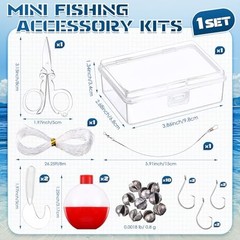 VioraWhite Sets Mini Fishing Kits Bulk Emergency Survival Fishing Kits 30