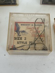 Vintage Old Pal Woodstream PF 1060 Tackle Box w/ Lures Eagle Claw Hooks Kmart