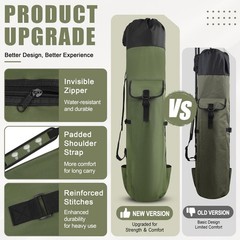 Fishing Rod Case Pole Bag Reel Organizer Large Capacity Waterproof Travel Gear