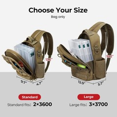 Fishing Backpack with Rod Holder, Lightweight Sling Bag Storge Gear and Equip…