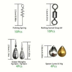 187PCS Ultimate Fishing Kit – Complete Tackle Box Set Bass & Freshwater Gear