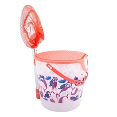 Kids 3.5 Quart Net and Bucket Kit, Pink, Bait Storage for