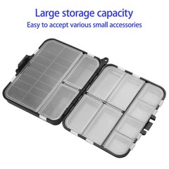 Fishing Accessory Box Durable Plastic Black Reusable Fishing Tool Organizer