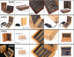 Natural Wooden Fly Fishing Box Case Double Side Foam Insert