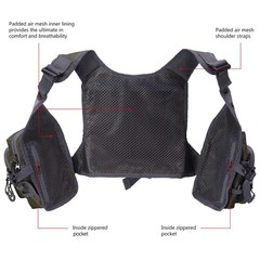 Fly Fishing Vest Lightweight Chest Pack for Men Women Adjustable