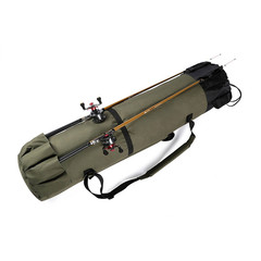 Fishing Rod Fishing Gear Cylindrical Fishing Bag Organizer Storage
