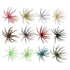 4 Pack Sea Urchin Soft Bait Floating Action 6.5cm to 9cm for Bass Trout Angling