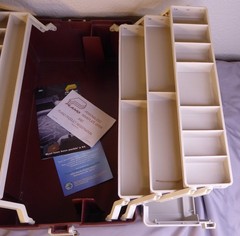 Plano 8606 Tackle Box 2 Sided 6 Trays Accordion Locking Fishing Storage Vintage