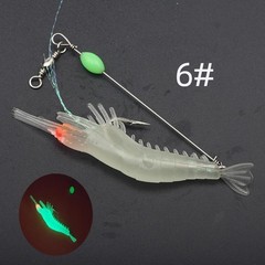 Fishing Soft Lure Artificial Shrimp With Silicone Body Hook and Swivels