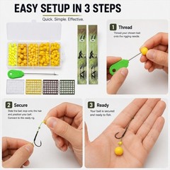 188PCS Soft Silicone Corn Lures for Carp Fishing with Realistic Design