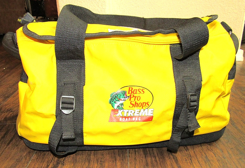 Bass Pro Shops Extreme Boat Bag Duffle Yellow Deck Tuff Waterproof 18x10x10