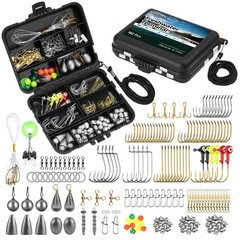 Compact Fishing Tackle Kit – 182/265/400pcs All-in-One Freshwater Gear Set for B