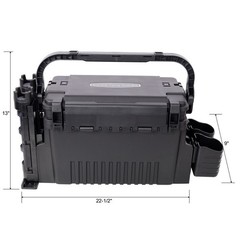 Dual-layer Fishing Tackle Box Large Storage Fishing Box W/ Rod Holde, Cup Holder