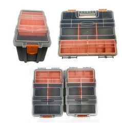 4-Piece Plastic Storage Portable Tool Organizer Box Storage Case Parts Hardware