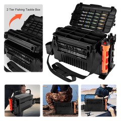 2 Tier Fishing Tackle Boxes Fishing Tackle Storage Box 11 L Fishing Accessories