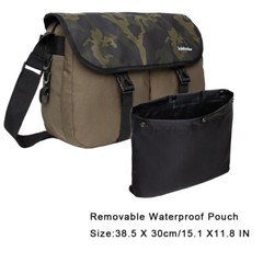 Trout Fishing Bag Fishing Crossbody Shoulder Tackle Bag with Waterproof Pouch