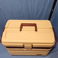 Vintage Plano 758 Large 4 Drawer Tackle Box Tan & Brown Made in USA – NOS