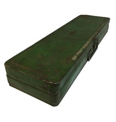Climax Fold-A-Tray Metal Tackle Box Green Vintage