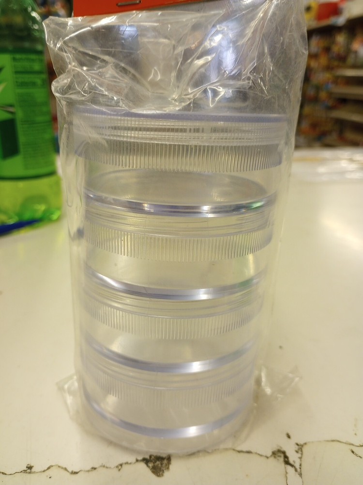 (2) South Bend Screw Together Plastic Stack Jars 2 & 3/4 ~ NEW Fishing Crafts