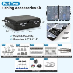 Pro 3-Layer Fishing Tackle Box Kit w/ 339pcs Bass Lures & Tools – Smart Storage