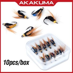 Fly Fishing Imitation Lure Kit 10pcs Winged Flies for Trout Bass Fishing