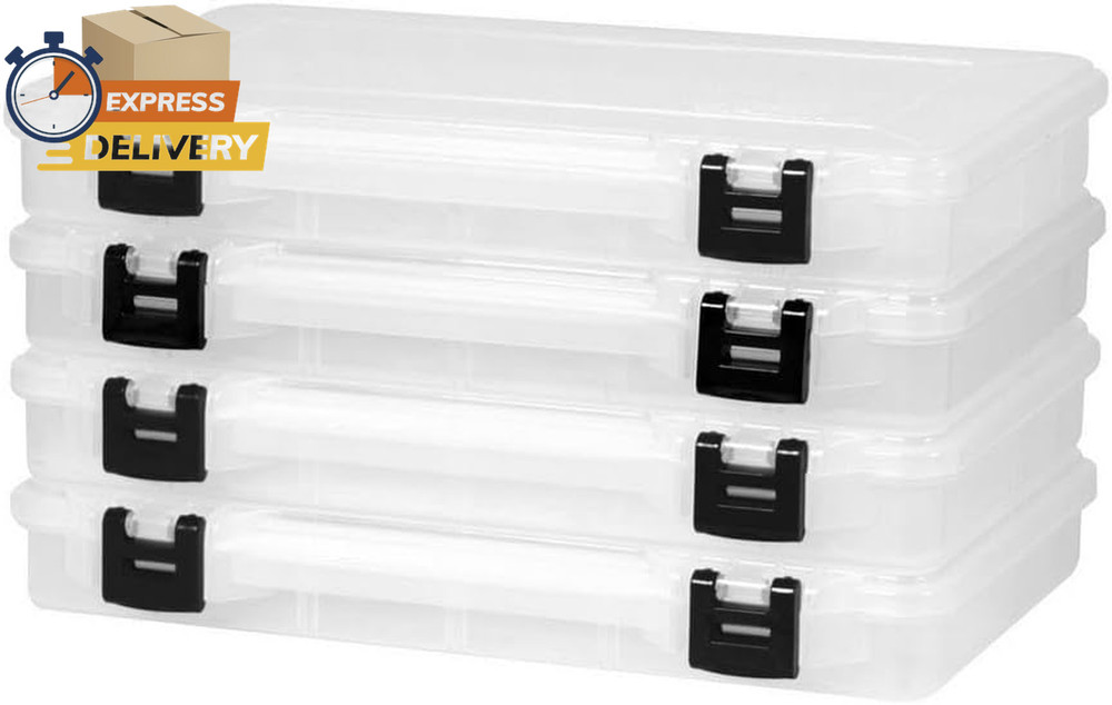 Prolatch 3700 Stowaway 4-Pack, Clear and Black, Prolatch Locking System ✅