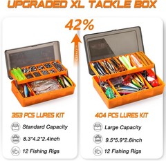 Ultimate Fishing Gear Set – 404 Pcs Tackle Included