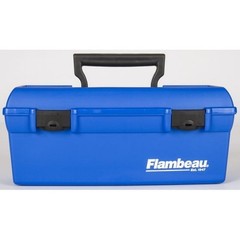 Fishing Tackle Box with Lift-Out Tray, Blue, 13 inches Long, Plastic