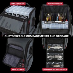 Evolution Fishing Largemouth 3.0 Tackle Backpack w/ 3 Quiklatch 3600 Trays