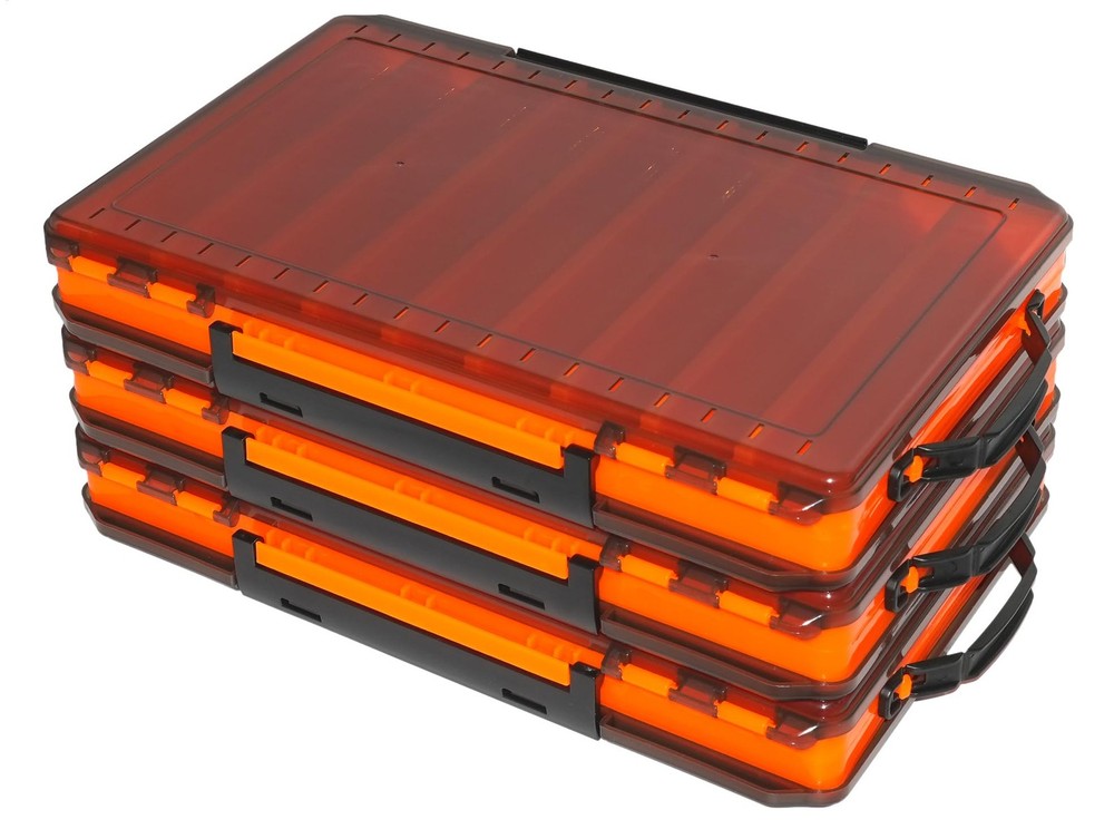 Fishing Lure Box Double-Sided: 3 Packs Large Saltwater Lure Storage Tackle Bo…