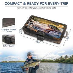 Fishing Tackle Box with Crankbaits Soft Plastic Lures Included Standard Grey